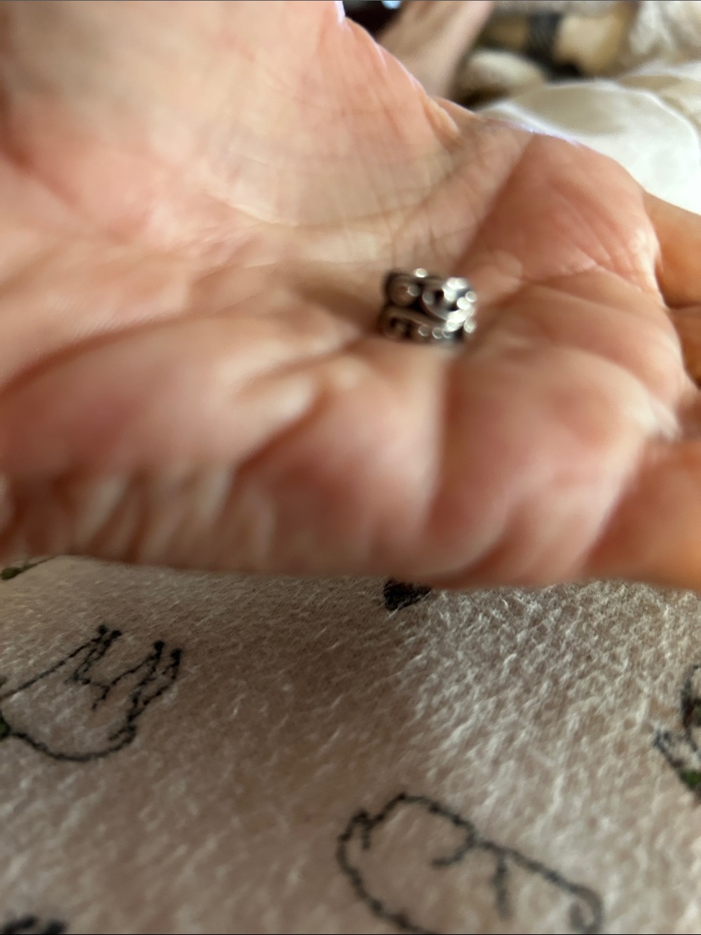 Pandora spacer clasp scrolled retired
